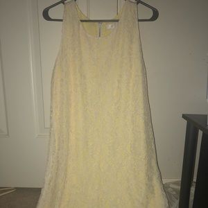 Charming Charlie’s Yellow and White Lace Dress